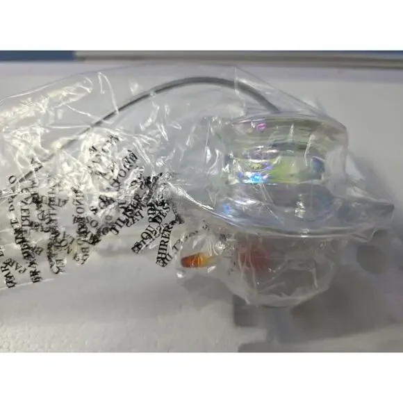 VNTG Home Interiors Candle Snuffer Clear & Frosted Glass Snowman 3" (NIB) - Picture 4 of 5